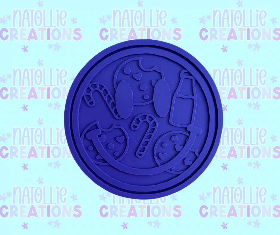 Milk / Cookies Smiley Insert Freshie Silicone Mold