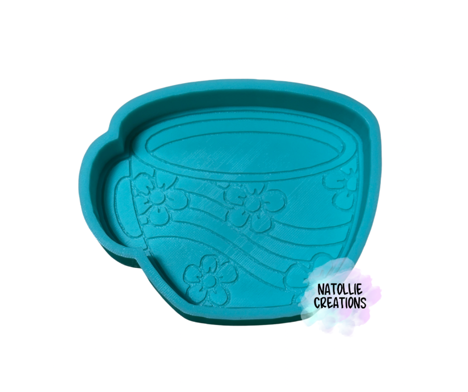 Floral Groovy Coffee Mug Freshie Silicone Mold