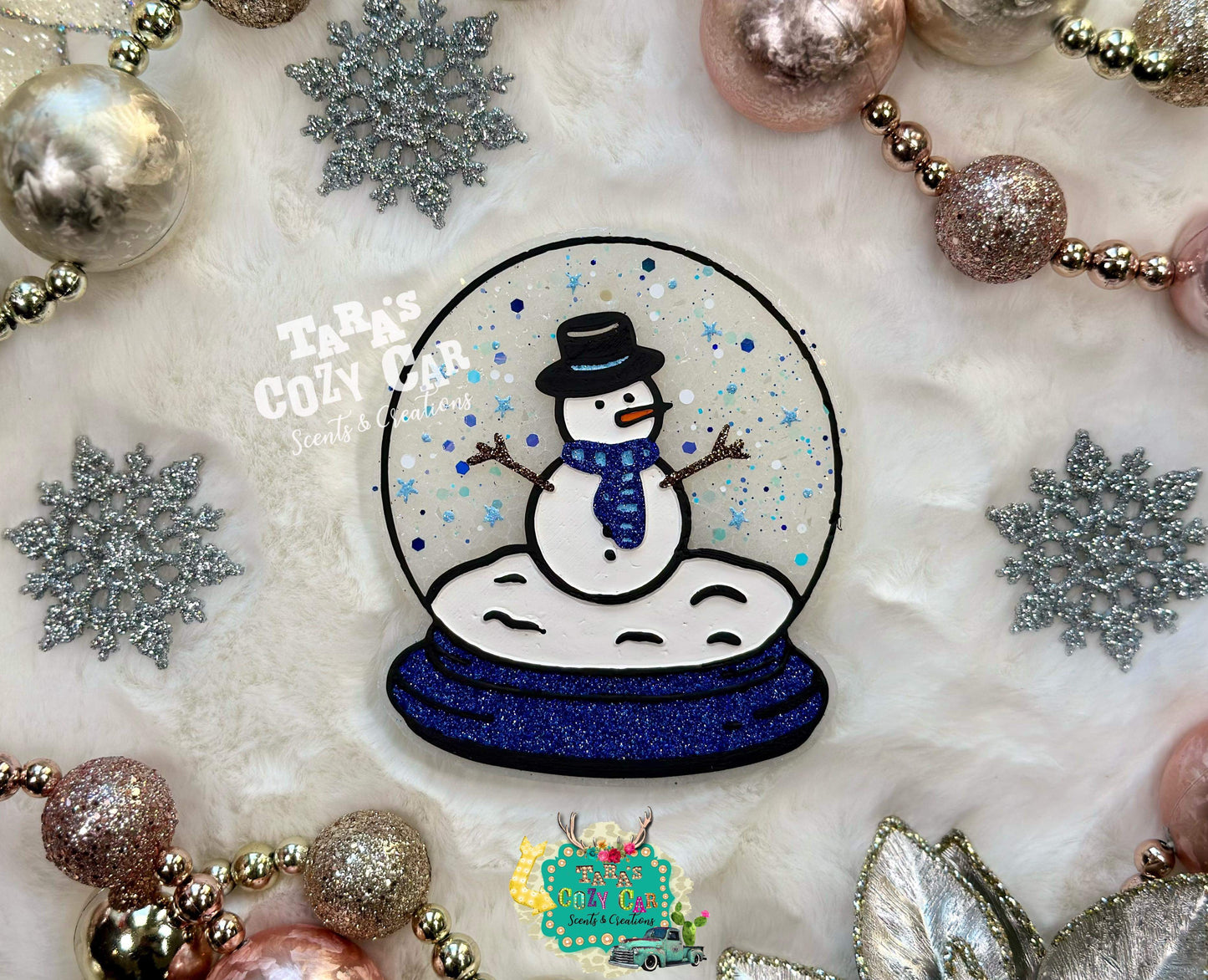 Snowman Snowglobe Freshie Silicone Mold