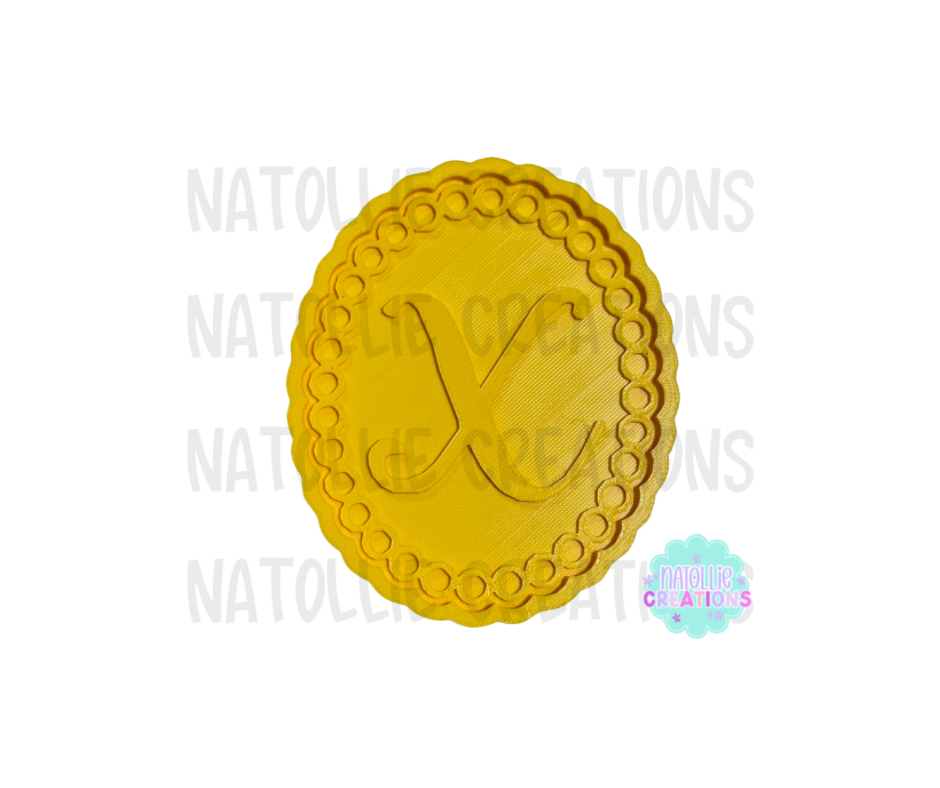 Turquoise Beaded Oval + Inserts Freshie Silicone Mold