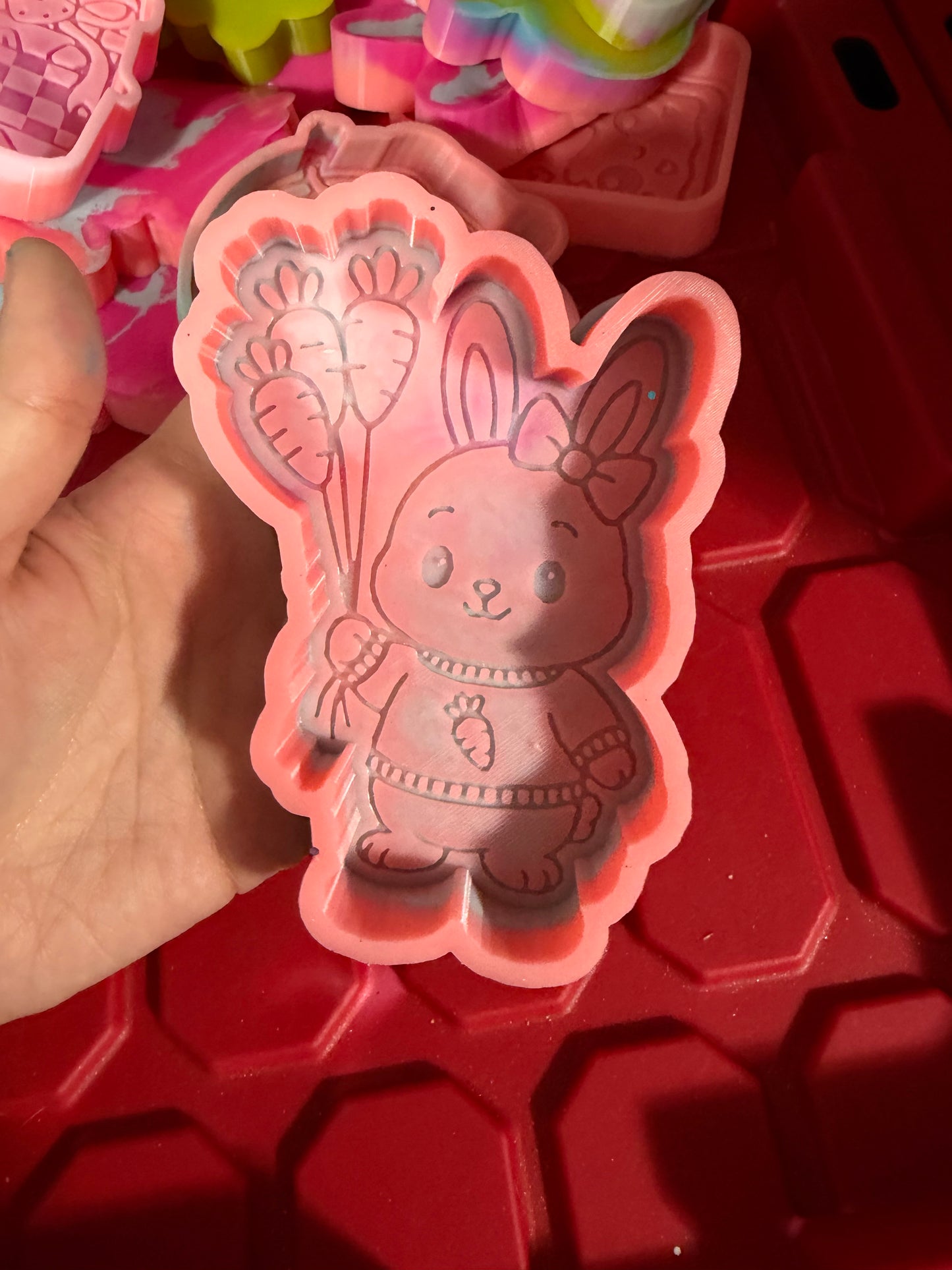 RTS - sweater bunny with carrot balloons