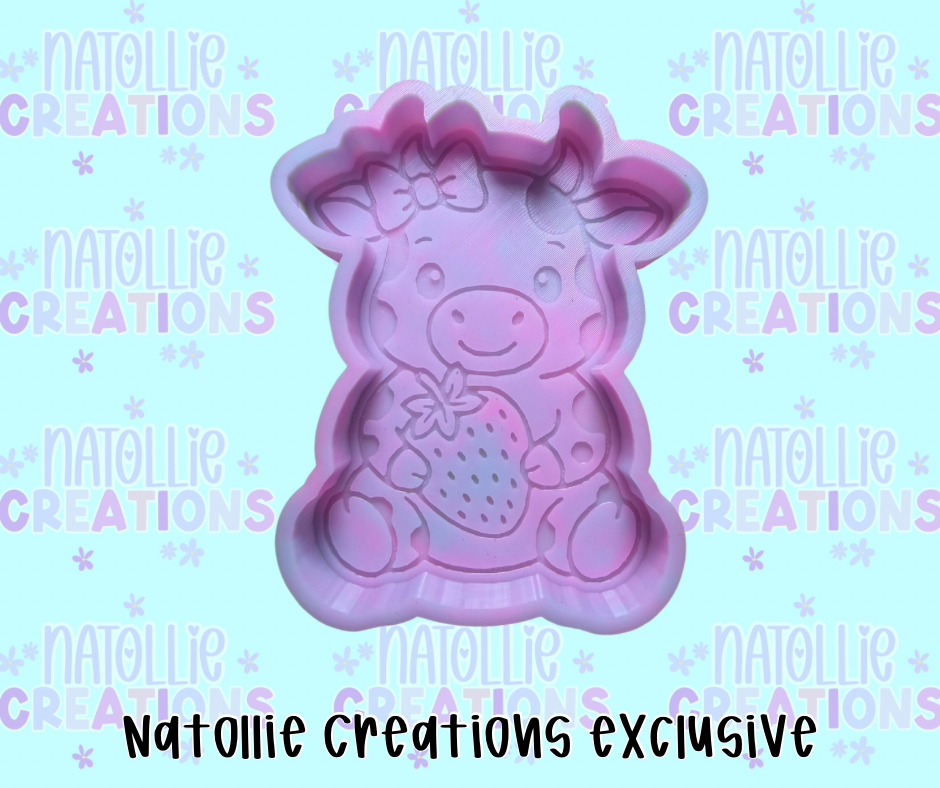 Strawberry Cow Freshie Silicone Mold