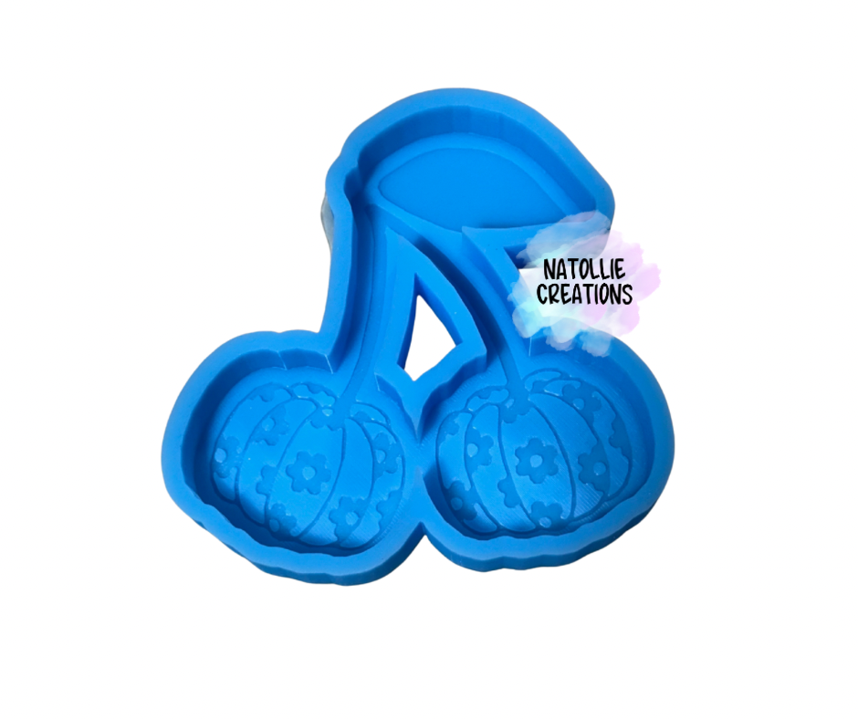 Floral Pumpkin Cherries Freshie Silicone Mold