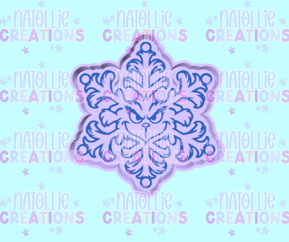 Grouch Snowflake Freshie Silicone Mold
