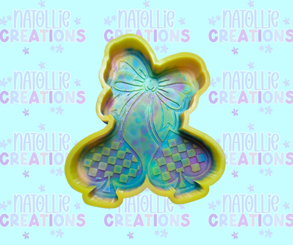 Checkered Spade Cherry Freshie Silicone Mold