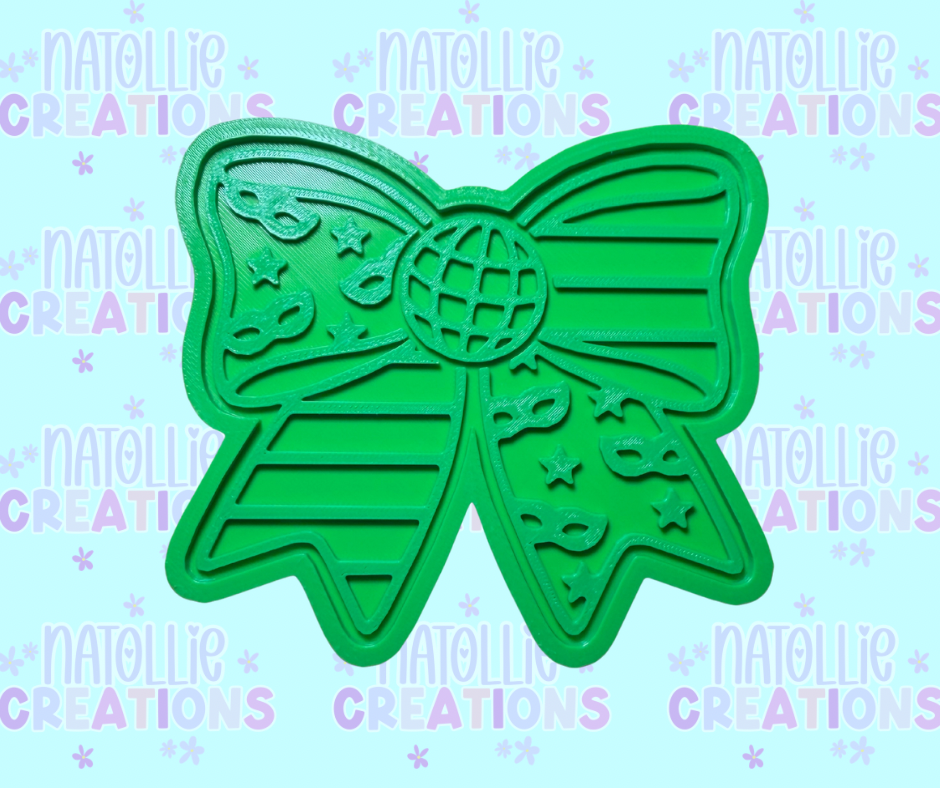 Mardi Gras Bow Insert Freshie Silicone Mold