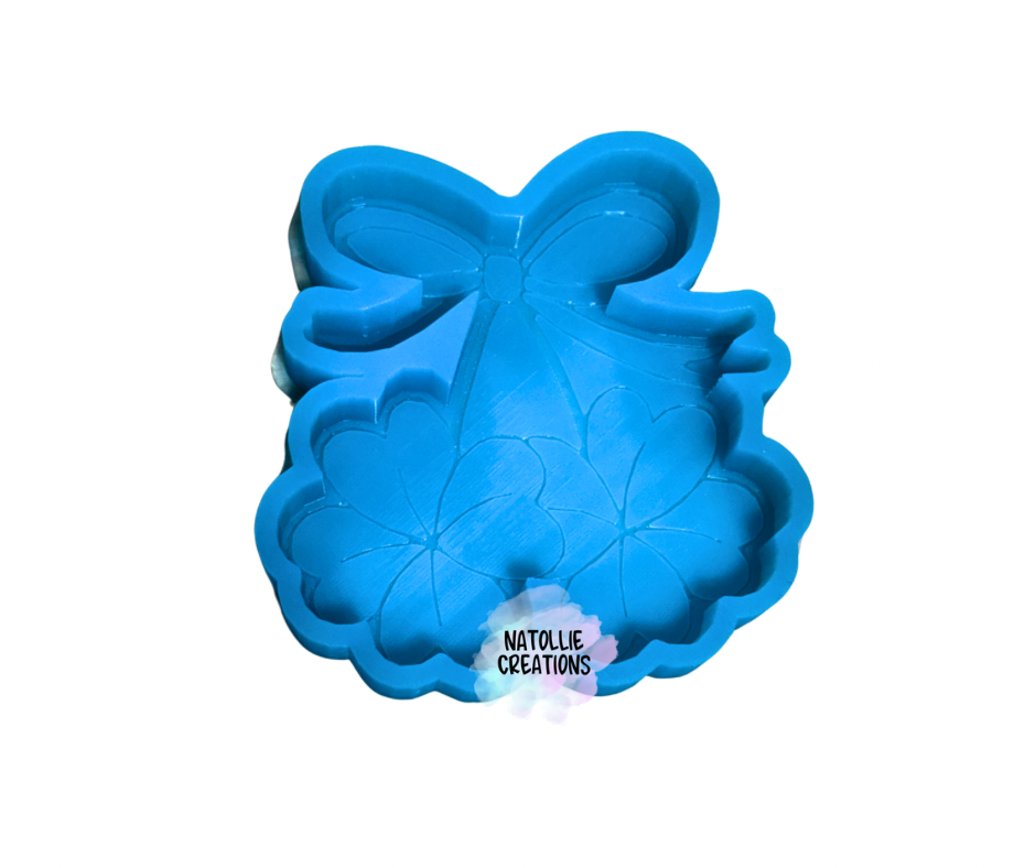 Cherry Shamrock W/ Bow freshie Silicone Mold