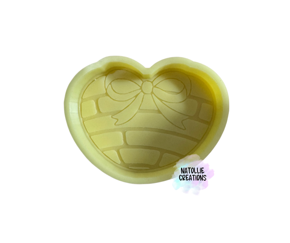 Heart Concha W/ Bow Freshie Silicone Mold