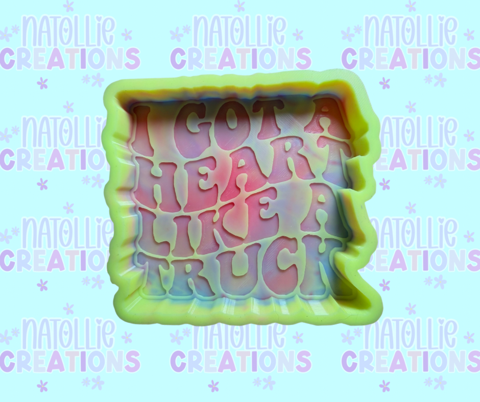 I Got A Heart Like A Truck Freshie Silicone Mold