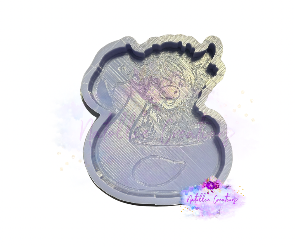 Highland On Flamingo Floatie Freshie Silicone Mold
