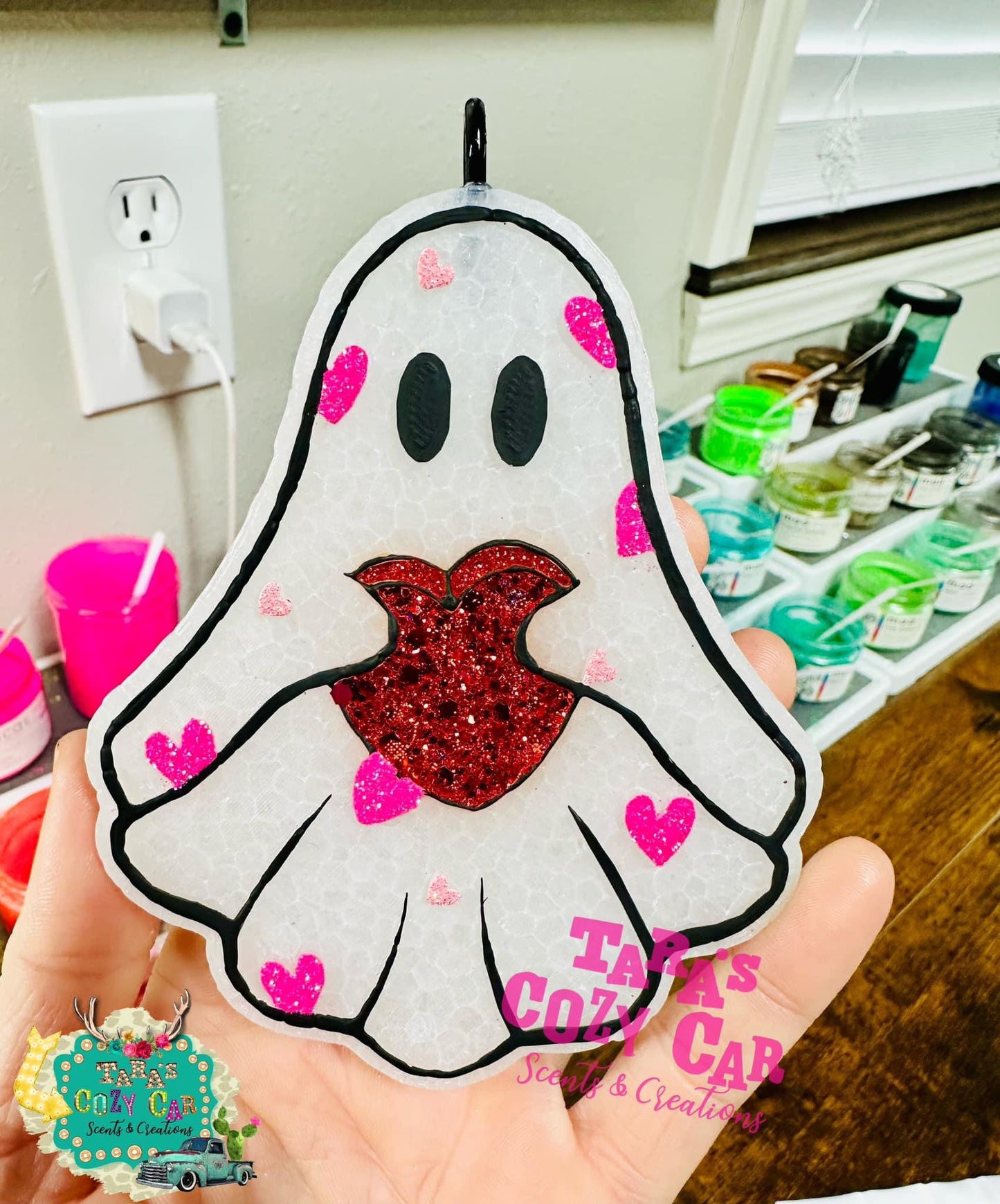 Conversation Heart Ghost Freshie Silicone Mold