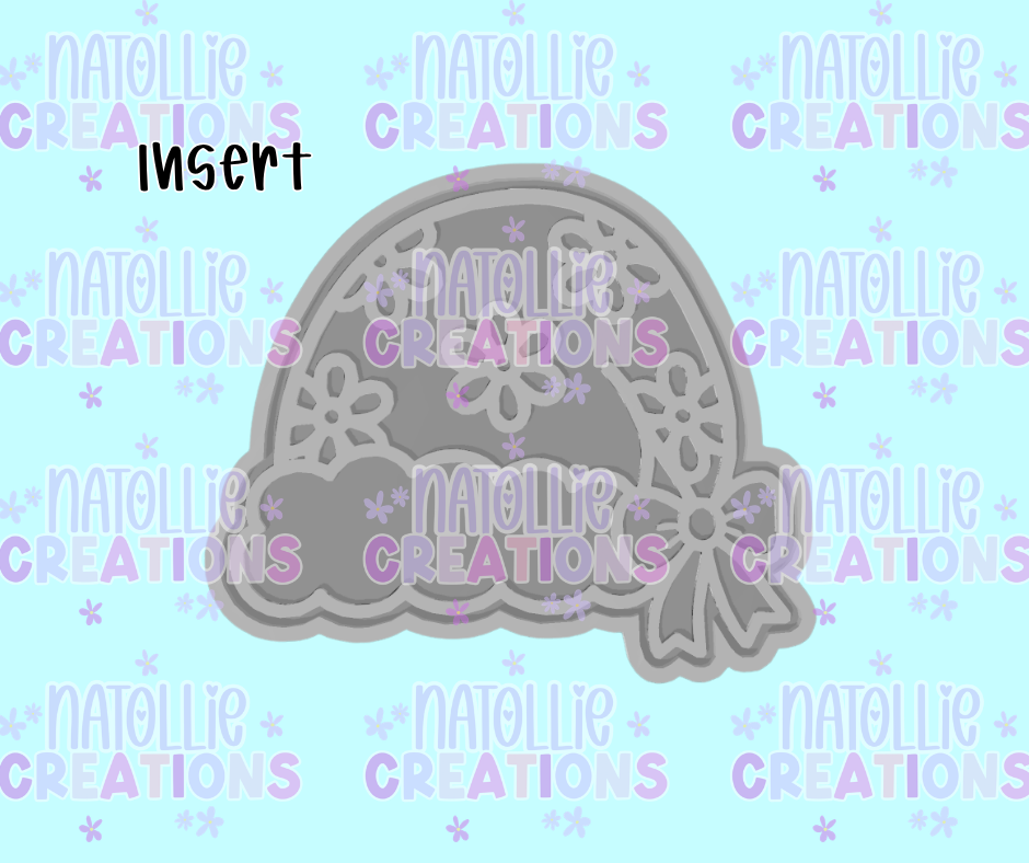 Floral Santa Hat Insert Freshie Silicone Mold