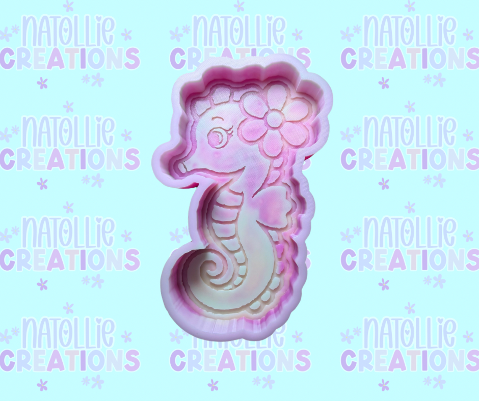 Floral Seahorse Freshie Silicone Mold