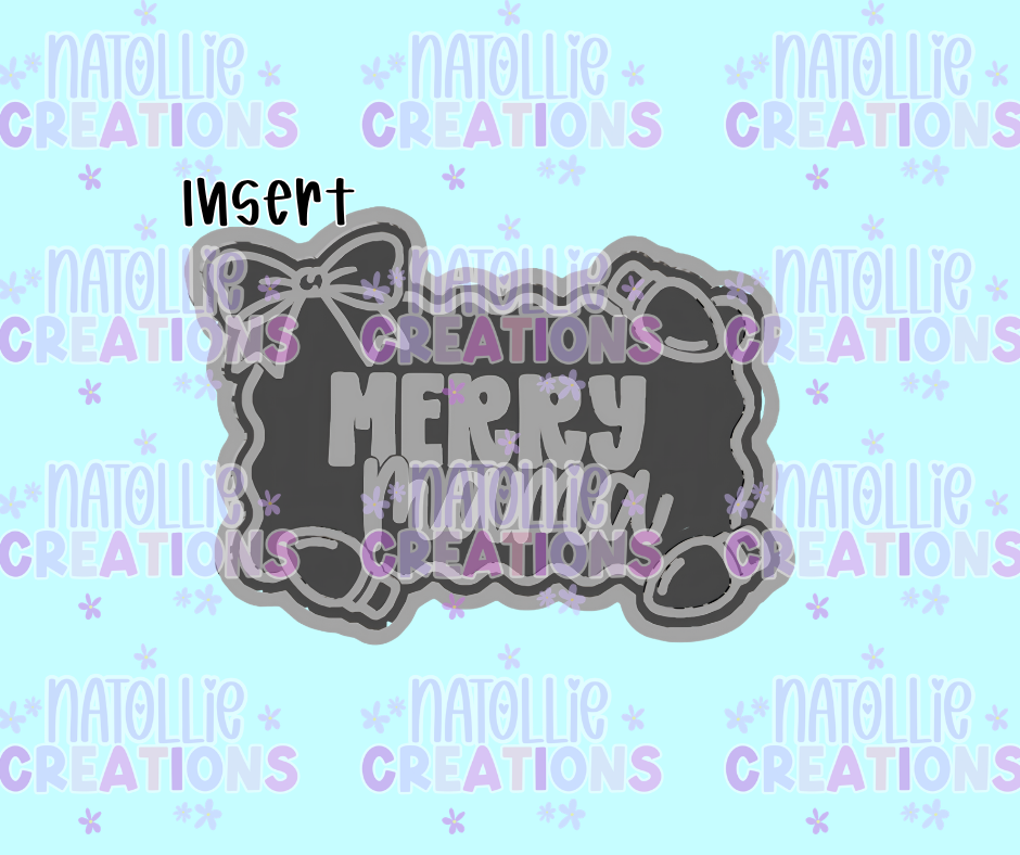 Merry Mama Christmas Lights Frame Insert Freshie Silicone Mold