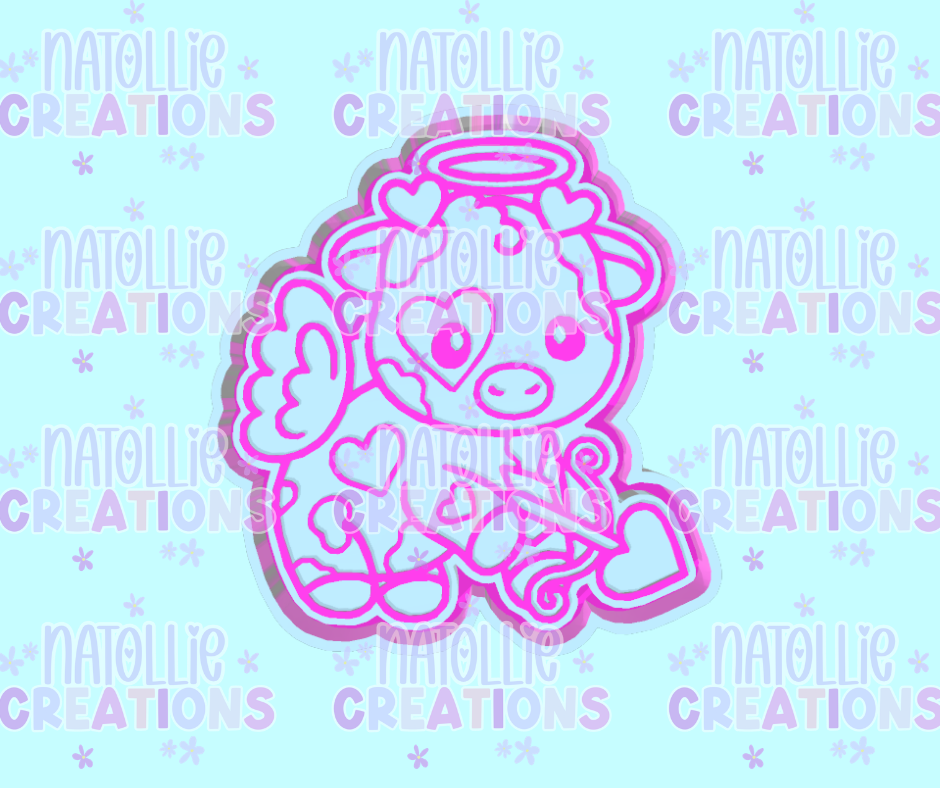 Cutie Cupid Cow Freshie Silicone Mold