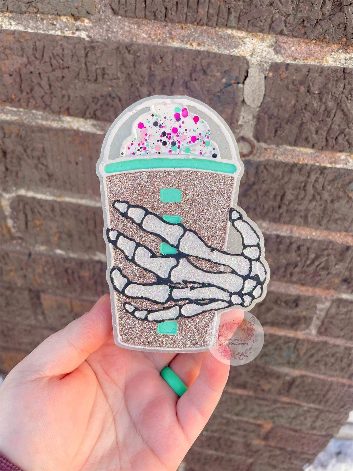 Cold Cup W/ Skeleton Hand Freshie Silicone Mold