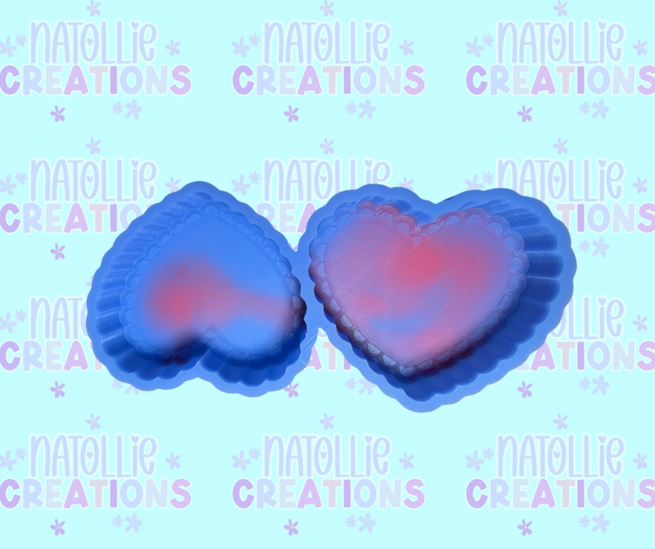 Laced Heart Vent Clip Freshie Silicone Mold