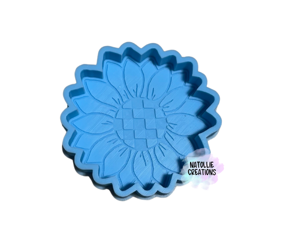 Checkered Sunflower Freshie Silicone Mold