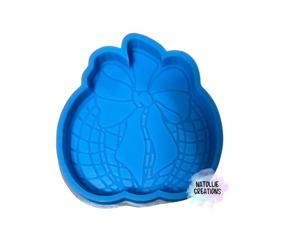 Disco Pumpkin W/ Bow Freshie Silicone Mold