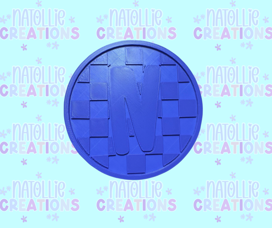 Checkered Alphabet Insert Freshie Silicone Mold