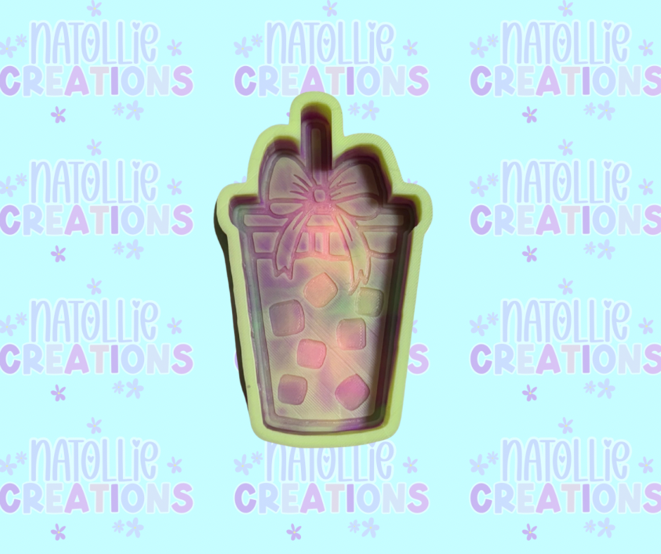 Iced Coffee W/ Bow Freshie Silicone Mold