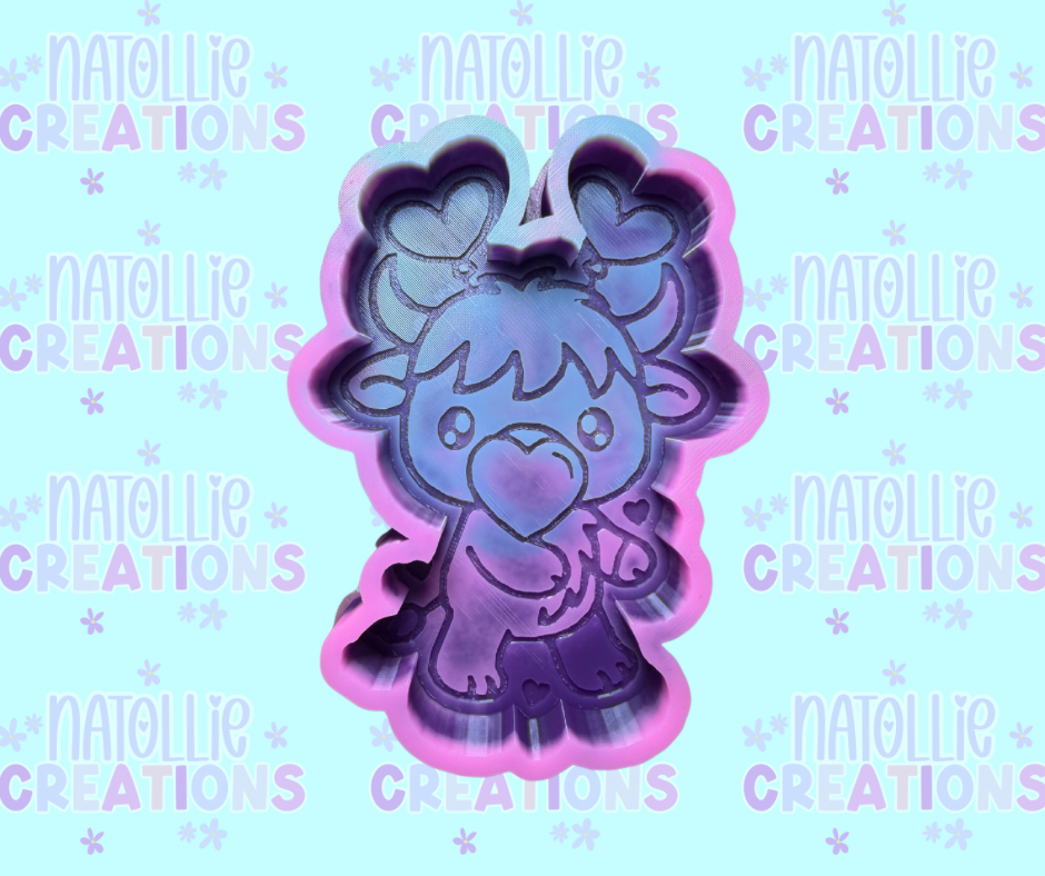 Heart Bubble Highland Freshie Silicone Mold