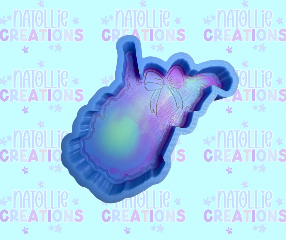 West Virginia W/ Bow Freshie Silicone Mold