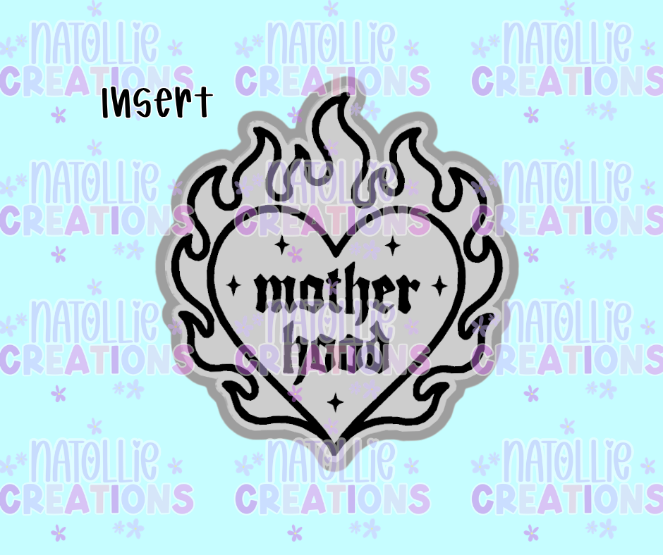 Motherhood Heart On Fire Insert Freshie Silicone Mold