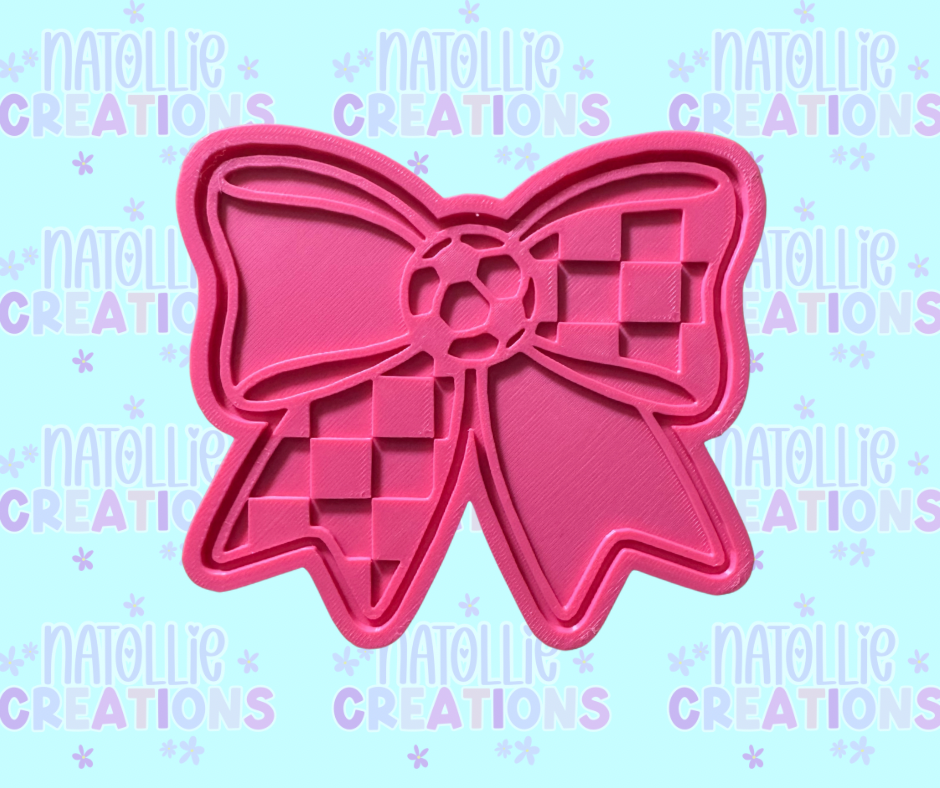 Soccer Bow Insert Freshie Silicone Mold