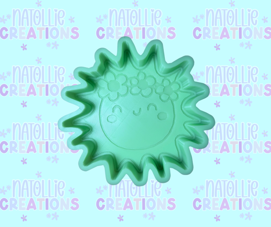 Sun W/ Floral Headband Freshie Silicone Mold