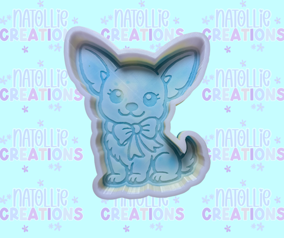 Chihuahua W/ Bow Freshie Silicone Mold