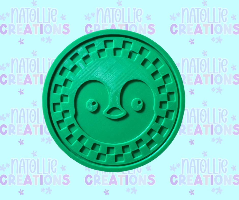 Checkered Penguin Insert Freshie Silicone Mold