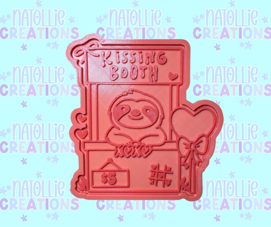 Sloth Kissing Booth Insert Freshie Silicone Mold