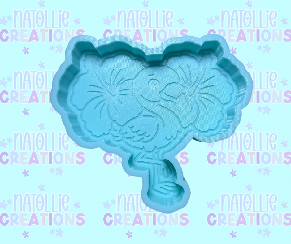 Hibiscus Flamingo Freshie Silicone Mold