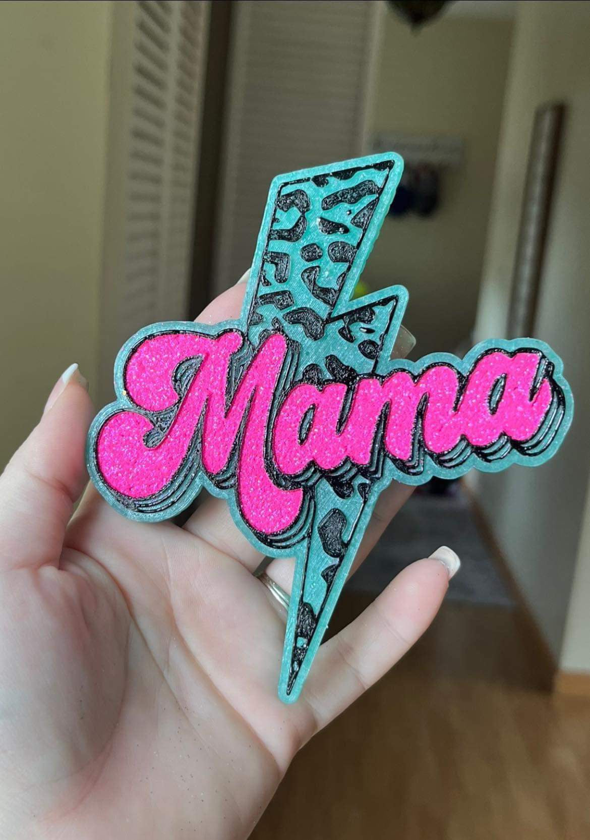 Lightning Bolt Mama Freshie Silicone Mold