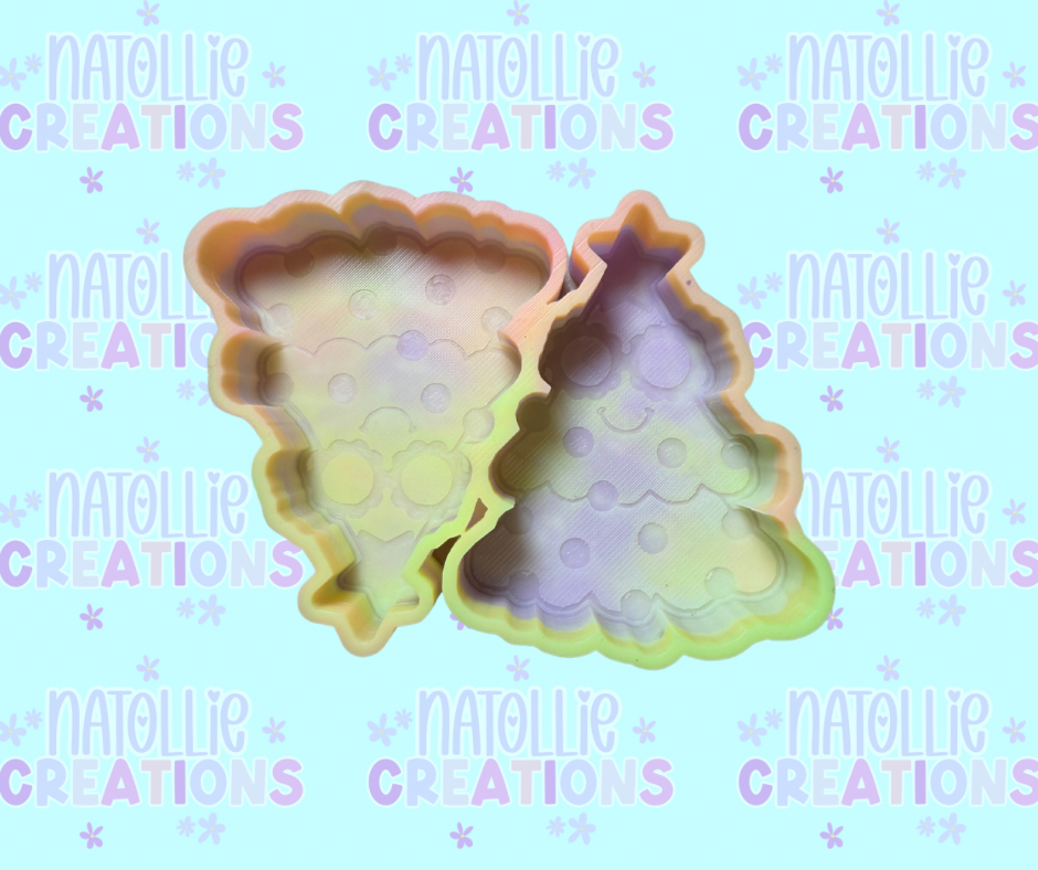 Groovy Christmas Tree Vent Clip Freshie Silicone Mold
