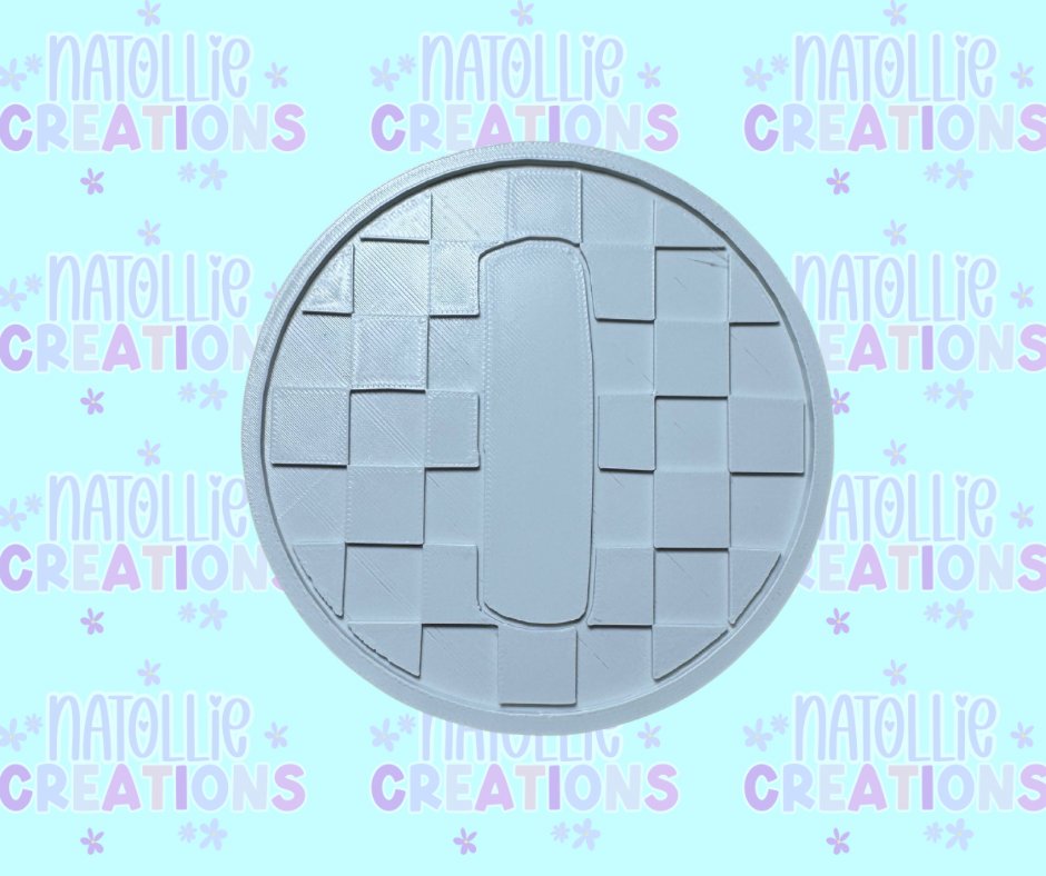 Checkered Alphabet Insert Freshie Silicone Mold