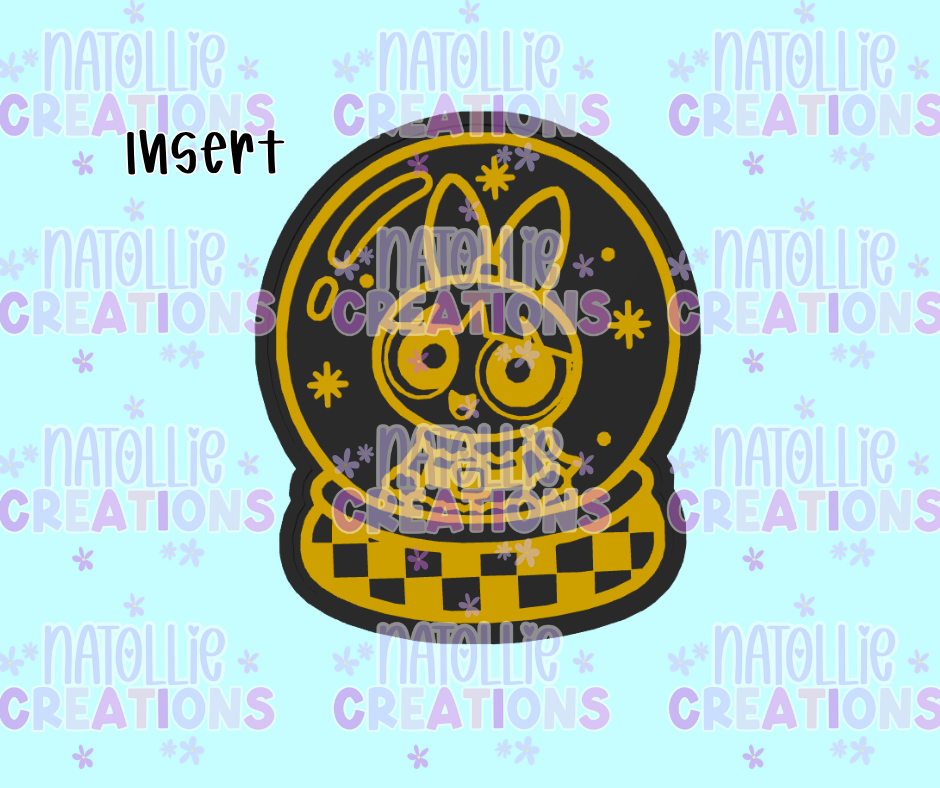 Blossom Checkered Snowglobe Insert Freshie Silicone Mold