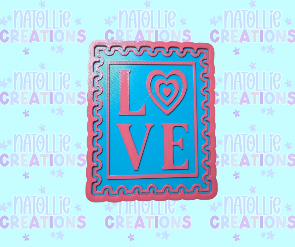 LOVE Stamp Insert Freshie Silicone Mold