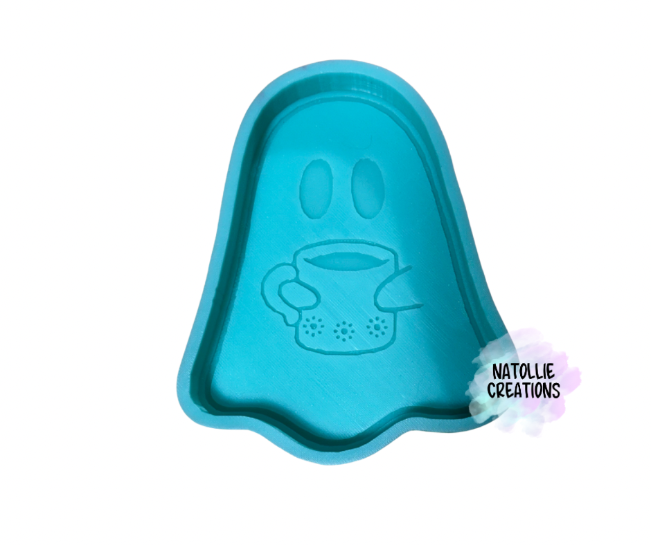 Ghost W/ Mug Freshie Silicone Mold