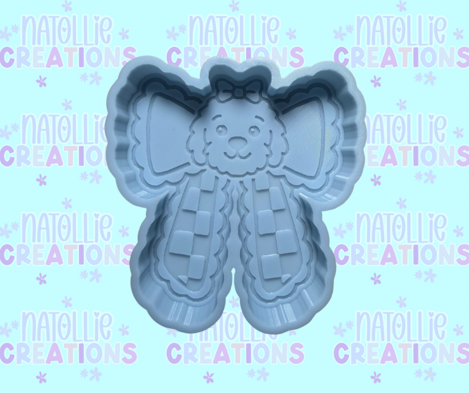 Golden Doodle Bow Freshie Silicone Mold