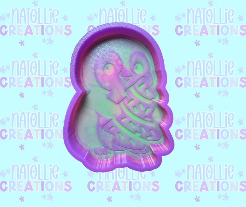Penguin W/ Snack Cake Freshie Silicone Mold