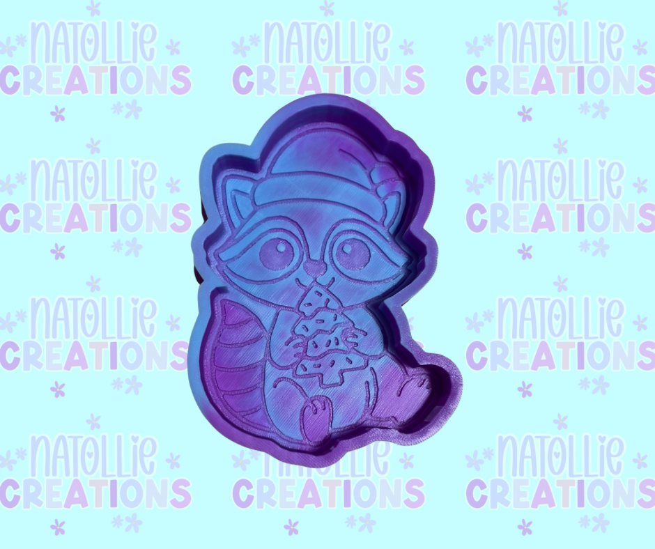 Raccoon W/ Snack Cake Freshie Silicone Mold