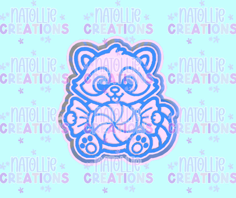 Peppermint Raccoon Freshie Silicone Mold