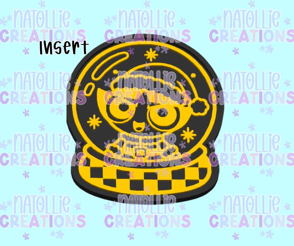 Buttercup Checkered Snowglobe Insert Freshie Silicone Mold