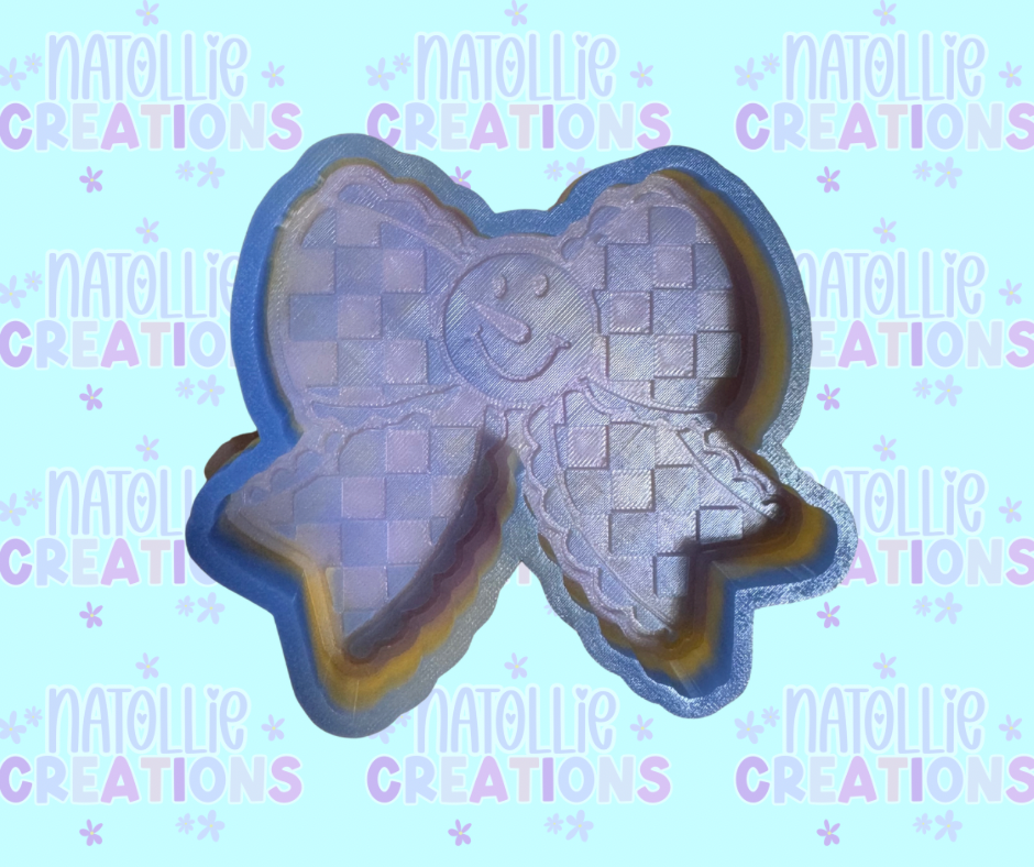 Laced Snowman Bow Freshie Silicone Mold