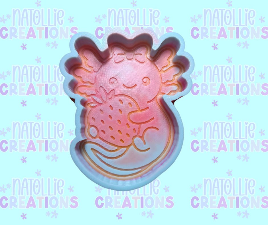 Strawberry Axolotl Freshie Silicone Mold