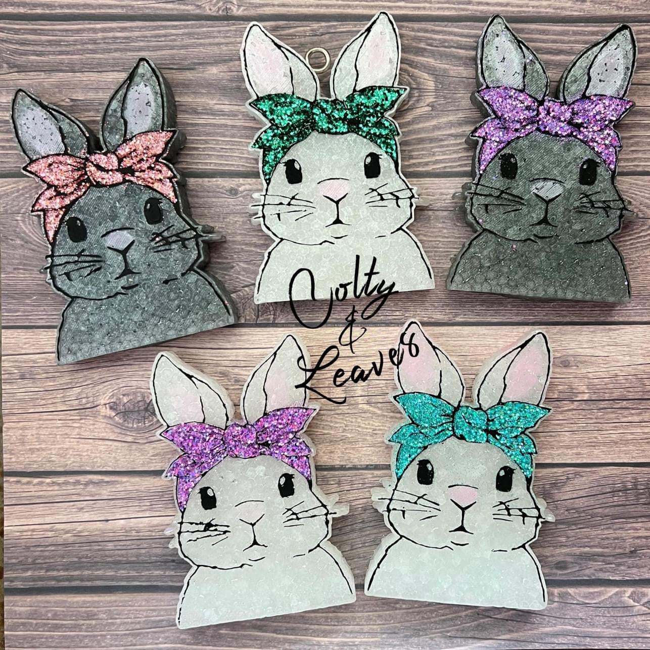 Bunny with Bow Freshie Silicone Mold