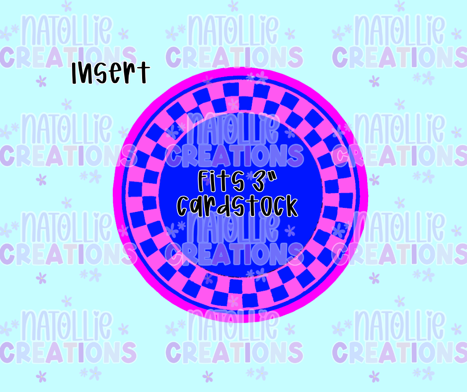 Checkered Frame Insert Freshie Silicone Mold