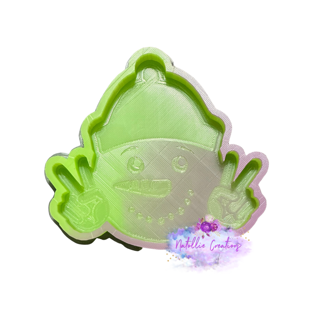 Peace Snowman Freshie Silicone Mold